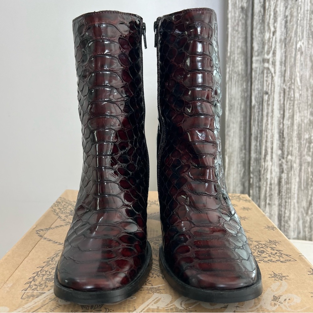 Beautiful snake embossed leather boots from Free People.